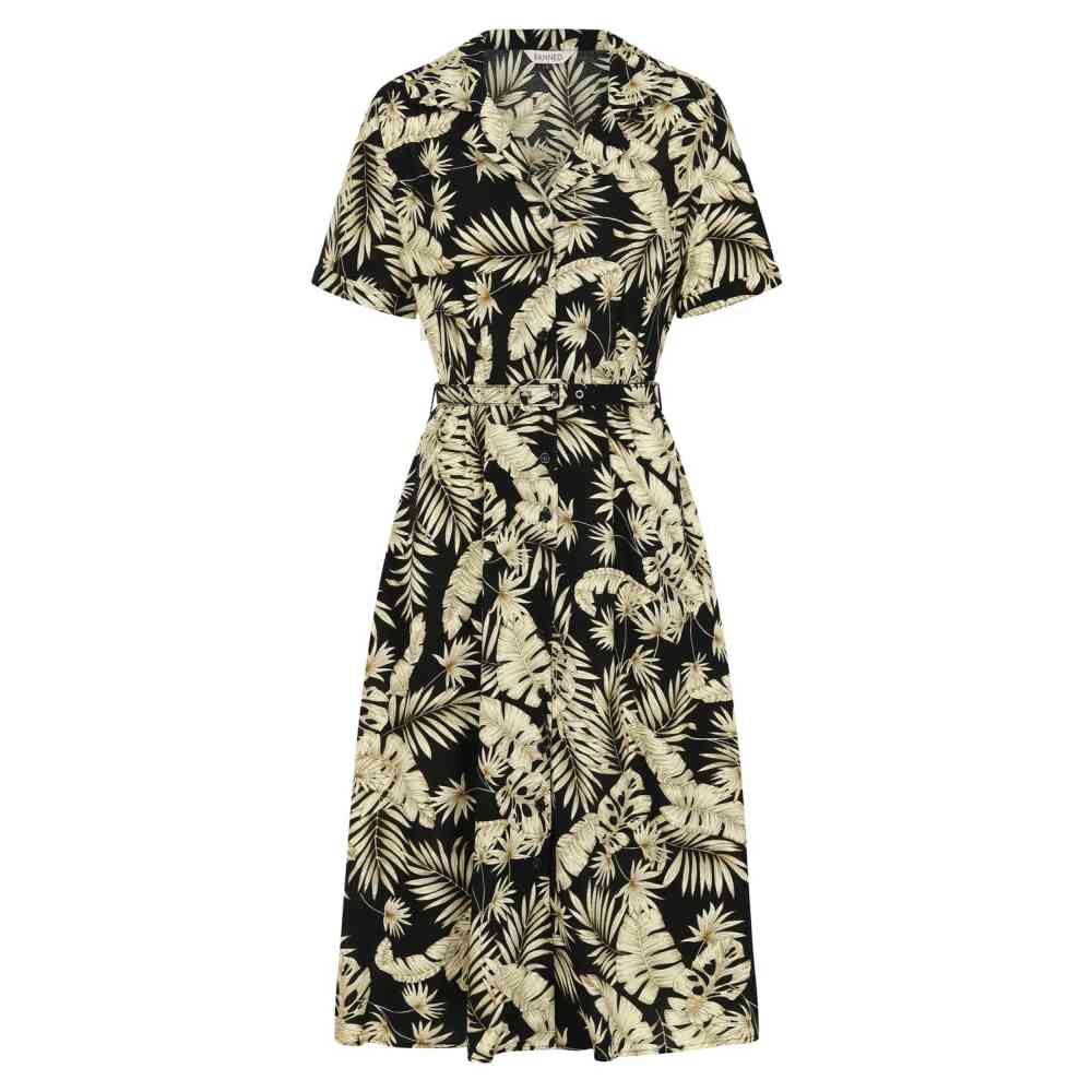 Banned - Yvette Robe évasée - Noir